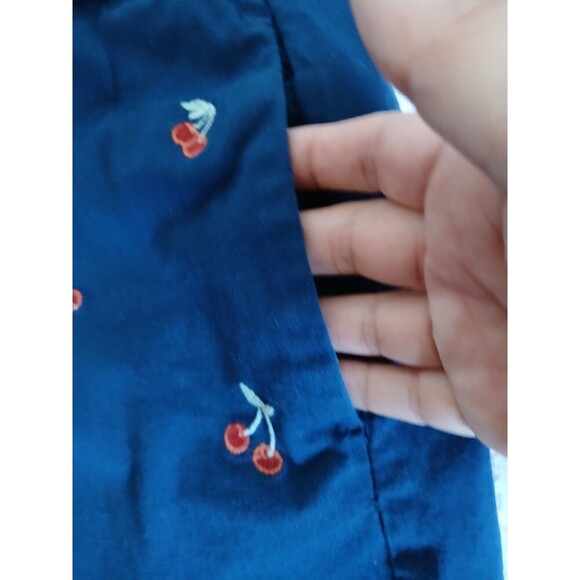 St John's Bay Preppy Shorts 12 Embroidered Cherries Front Pockets Blue & Red - Picture 10 of 13